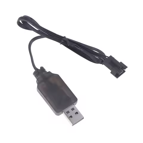 XM 1PCS For DE36W DE65 HM202 EC08 EC16 Plastic 7.4V SM-4P Plug USB Charger RC Car M416 Electric Gel 