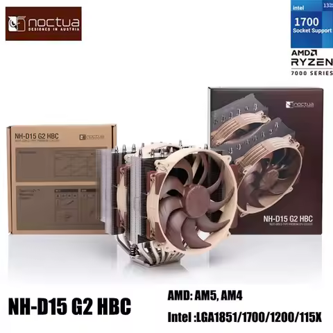 Noctua NH-D15 G2 8 heat pipe computer radiator,With 2 NF-A14x25r G2 PWM/NM-SD1 screwdriver and NT-H2