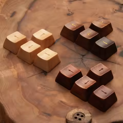 Solid Wood Keycaps Walnut Wood OEM Profile R1-R4 1u/1.25u/1.75u/2u/2.75u Shift/Tab Artisan 6.25u Spa