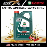 Castrol Diesel Engine Oil CRB Turbomax 15w40 CI4 7.5L suitable for Hilux Triton Dmax Navara Fortuner