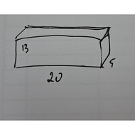 Acrylic container without lid 20x5x13