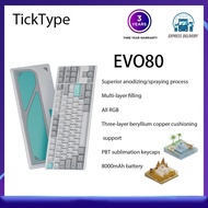 TickType EVO80 Trimode 2.4G Bluetooth Linear Aluminum Mechanical Keyboard