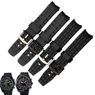 Rubber Watchband Suitable for Casio Edifice EF-550 Stainless Steel Bracelet 22mm Watch Strap Accessories