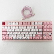9成新 限量版 Hello Kitty 粉軸機械鍵盤 87鍵簡約版 支援 Windows / Linus / Mac Os