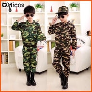 Boys Girls Special Forces Soldier Costume for Child Kids Army Military Camouflage Occupation Uniform Game Boys Girls Halloween Role Play