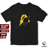 Black ADAM A Lightning t-shirt - DC - PREMIUM combed 24s t-shirt superhero film series t shirt adult