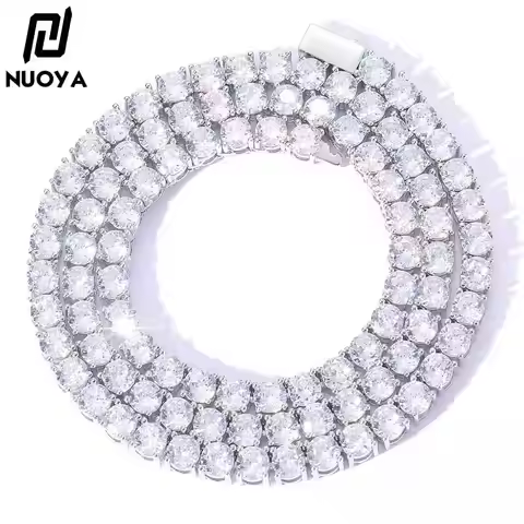 unisex PT950 Platinum Necklace artificial diamonds are firmly secured, unisex 5mm Spring Clasp Neckl