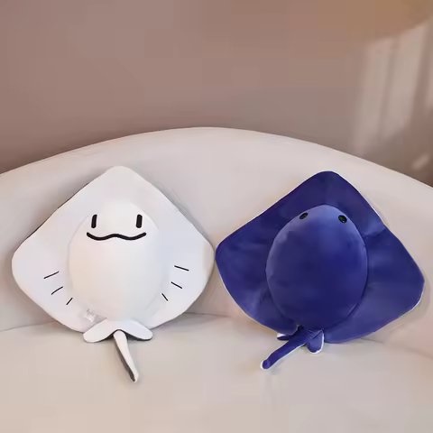 1pc 52/62cm Cartoon Ray Devil Fish Plush Toys Simulation Ocean Series Fish Plush Pillow Stuffed Soft
