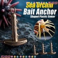 KUGIGI 10pcs Anchor Shaped Sinker, 10pcs 2.6g Fishing Sinker,  3.5g Anchor Shaped 5.3g Sea Urchin Ba