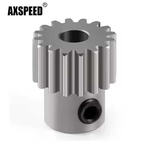 AXSPEED Stainless Steel 0.5M 16T 48P 3.17mm Pinion Motor Gear for 1/10 RC Crawler Car Model Upgrade 