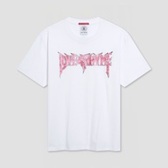 DAVIE JONES [ Love & Rhyme ] เสื้อยืด Logo Slim Fit T-Shirt LG0138 สีดำ ขาว แดง