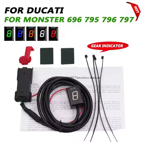 For Ducati Monster 696 795 796 797 Motorcycle Accessories 1- 6 Gear Indicator Modification Gear disp