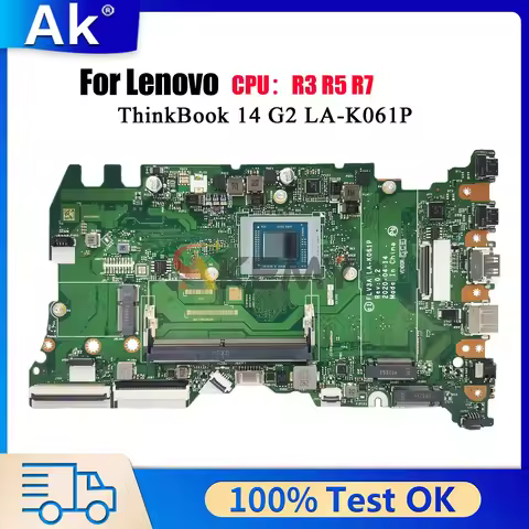 LA-K061P For Lenovo ThinkBook 14 G2 ARE 15 G2 ARE 14 G3 ACL with AMD R5 R7 CPU 8GB RAM Laptop Mother