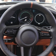 Carbon Fiber Steering Wheel Speedometer Pad Interior Cover Trim Modified Sticker Car Accessories For