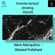 Granit lantai 60x120 Savona Gress Nero Marquina - Glazed Polish