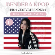 AMERICAN FLAG KPOP AHYEON BAEMON BABYMONSTERBM KPOP POSTER/ KPOP FLAG/ Jung Ahyeon KPOP Tapestry/ Kp
