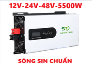 Bộ chuyển đổi điện Sin Chuẩn 5500W-Bộ Đổi Nguồn 12V/24V/48V sang 220V Sin Chuẩn 5500w-SOYER TECH