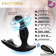 GUOSex Shop Wireless Remote Control Vibrating Male Prostate Massager Rotating Butt Plug Anal Vibrator Erotic Anal Sex To
