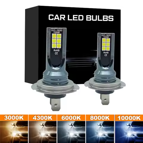 2Pcs H7 H4 LED Bulbs Headlight H8 H9 H11 H16JP H1 H3 9005 HB3 9006 HB4 Auto Fog Light Driving Runnin