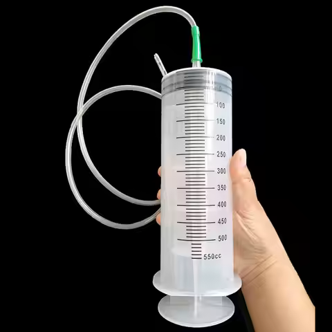 Needle Barrel Oil Pump Syringes Reusable Pump Measuring 1m Tube Pet Feeding Big Syringe Liquid Enema