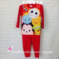 J2-201B Cartoon Cotton Long Sleeves Sleepwear Tsum Tsum (2y, 3y, 4y, 5y, 7y)