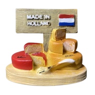 【Shipment within 24 hours‌】 Magnet Peti Sejuk 3D Unik Kraftangan Resin Berbentuk Keju Lukisan Tangan