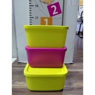 Mini Jar Set Tupperware Square/ Set Original