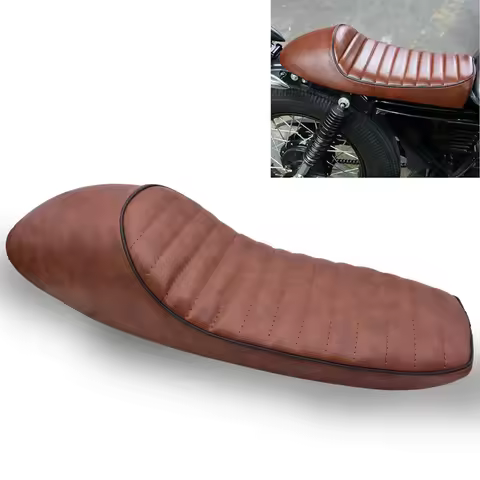 Motorcycle Cafe Racer Seat Hump 24.5Inch Vintage Saddle Seats for Honda CB GB GL CBR Suzuki GS Yamah