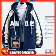 COOL, SMOOTH, SOFT, THICK MATERIAL Oversized Varsity Hoodie/ M-6XL ANGE 7 NAVY BEIGE Jumbo Men's Hoo
