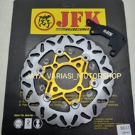 Piringan Cakram Depan Disc Brake Floating JFK Model PSM Cnc Disc 220mm & 260mm + Breket Honda Pnp Be