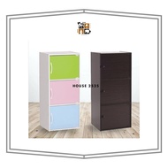 3 Door Bray colorfull color box cabinet bookcase/ storage cabinet/ rak buku/ rak buku kayu