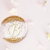 押花水果滴膠杯墊 飾品收納 托盤 - 個人字母訂制