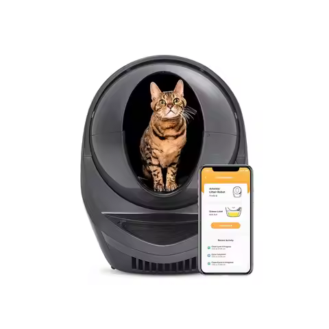 Litter-Robot 3 Connect by , Grey - Automatic, Self-Cleaning Cat Litter Box, App Control, Helps Reduc
