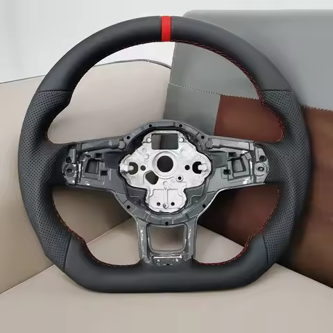 Sport Style Flat Bottom Steering Wheel For For Volkswagen Golf MK7 7.5 GTI R LINE Tiguan R Upgrade S