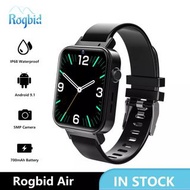 Rogbid Air 4G LTE 智能手錶手機 GPS 4GB 64GB 128GB 相機 5MP 人臉 ID WIFI 智能手錶男士 Android 9.1 IP68 游泳級別 Update Ve