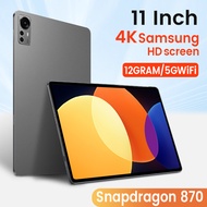 【One year warranty】2023New Samsung HD Screen Tablets Android 11.0 Tablet 11Inch Snapdragon 870 Global Tablet PC 5G Dual SIM Card or WIFI GPS