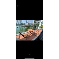 Bộ bàn 2 ghế Bistro gỗ tự nhiên chuyên làm bàn cafe ban công sân vườn