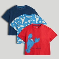 Mothercare Baby Boy Lobster Pot Lobster 3 Pack Lobster T-Shirts