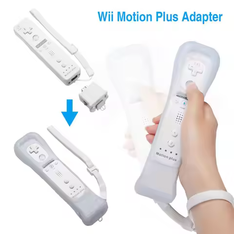 2 Set For Nintendo Wii Motion Plus Adapter Sensor+Silicon Case for Nintendo Wii Remote Controller Mo