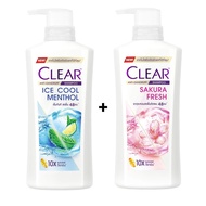 2 dầu gội CLEAR anh đào 370ml và CLEAR bạc hà- 370ml