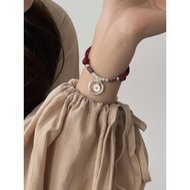 Recommended by the Seller#Spot Goods999Pure Silver Peace Buckle New Chinese Style Bracelet Niche Cou