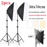 2PCS Professional Studio Lighting Softbox Monochrome LED Photography Studio Light Kit Studio Lightin