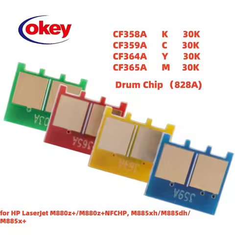 16pcs/4Sets 828A CF358A CF359A CF364A CF365A For HP M855 M880 M855dn M855x+ M855xh MFP M880z M880z+