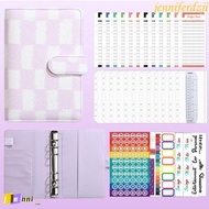 JENNIFERDZJI Money Saving Challenge Book, Loose-Leaf PU Leather Money Saving Binder, Reusable Cash E