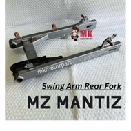 REAR FORK MZ MANTIZ 🦗 Swing Arm With Chain Guide Rubber / Arm Belakang