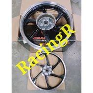 MODENAS JAGUH SPORT RIM SET BLACK 6L BATANG FRONT : 160 X 18 , REAR : 275 X 15