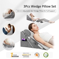 Luxerest Bed Wedge Pillow Headboard, Adjustable Bed Wedge Pillow For After Surgery Neck Pain Pillow