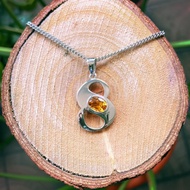 Lucky Number 8 Silver Pendant