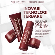 TERMURAH!! GLAM SHINE COSMETICS Korean Gold Series Paket Skincare Wajah With Cysteamine Cream Untuk 