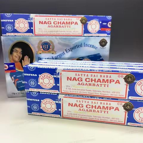 12Boxes Incense Complete Boxes Satya Nag Champa Original, California white sag SANDAL WOOD NAGCHAMPA